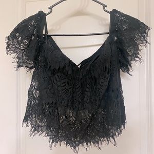 GORGEOUS Lace Crop Top with built in bra!!